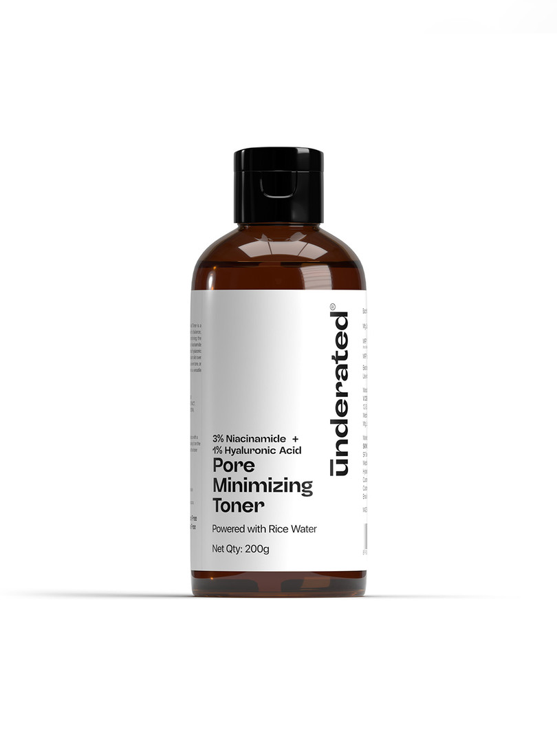 Underated 3% Niacinamide & 1% Hyaluronic Acid Pore Minimizing Toner - 200 gm